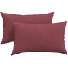 Sofa Pagalvės 2 pcs Vyno raudona 50 x 30 cm audinys