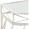 Šoninis staliukas, baltas, 82x39x76cm, metalas, prancūziškas