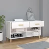 Spintelė batams, baltos spalvos, 102x35x55cm, apdirbta mediena