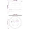 Stalo futbolo kamuoliukai 16 pcs Juodas 3 x 3 x 2 cm TPE