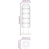Stalo futbolo rankenos 10 vnt. Juodas 2,8 x 2,8 x 9,3 cm PP