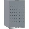 Stoginė trim konteineriams, pilka, 207x79x117cm, plienas