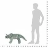 Stovintis pliušinis žaislas triceratopsas, žalios spalvos, XXL