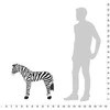 Stovintis pliušinis žaislas zebras, juodas ir baltas, XXL