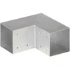 Stulpo sujungimas, 91x91mm, galvanizuotas metalas, L formos