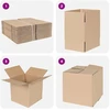 Sulankstoma dėžė 50 pcs Natūrali 20 x 20 x 20 cm Kartonas