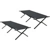 Sulankstoma Kempingo Lova 2 pcs Juoda 210 x 80 x 46 cm