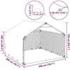 Lauko šunų voljeras su stogeliu, 2x2x1,5 m, cinkuotas plienas