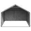 Lauko šunų voljeras su stogeliu, 2x2x1,5 m, cinkuotas plienas