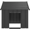 šunų namelis su stogu 83x130x85 cm cinkuoto plieno