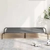 paaukštinta šunų lova, pilka 130x80x20 cm tekstilės ir plieno
