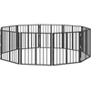 Šunų vartai 10 vnt. Juoda 60 x 60 cm Galvanizuotas plienas