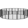 Šunų vartai 12 vnt. Juoda 60 x 60 cm Galvanizuotas plienas