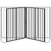 Šunų vartai 2 vnt. Juoda 80 x 100 cm Galvanizuotas plienas