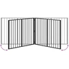 Šunų vartai 4 vnt. Juoda 100 x 80 cm Galvanizuotas plienas