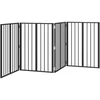 Šunų vartai 4 vnt. Juoda 60 x 80 cm Galvanizuotas plienas