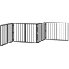 Šunų vartai 4 vnt. Juoda 80 x 60 cm Galvanizuotas plienas