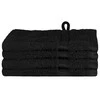 Svečių Rankšluostis SOLUND 4 pcs Juoda 15 x 21 cm 550 gsm