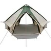 Teepee palapinė 4 asmenims Žalia ir Pilka 388 x 320 x 169 cm