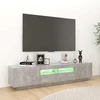 TV staliukas Televizoriaus spintelė su LED, betono pilka, 180x35x40cm