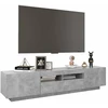 TV staliukas Televizoriaus spintelė su LED, betono pilka, 180x35x40cm