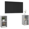 TV staliukas Televizoriaus spintelės, 2vnt., betono, 72x35x36,5cm, mediena