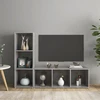 TV staliukas Televizoriaus spintelės, 2vnt., pilkos, 107x35x37cm, MDP