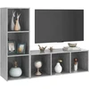 TV staliukas Televizoriaus spintelės, 2vnt., pilkos, 107x35x37cm, MDP