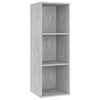 TV staliukas Televizoriaus spintelės, 2vnt., pilkos, 107x35x37cm, MDP
