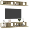 TV staliukas Televizoriaus spintelės, 4vnt., ąžuolo, 100x30x30cm, mediena
