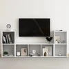 TV staliukas Televizoriaus spintelių komplektas, 3 dalių, baltas, MDP