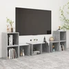 TV staliukas Televizoriaus spintelių komplektas, 6 dalių, betono, mediena
