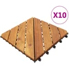 Terasinė Plytelė 10 pcs Ruda 30 x 30 cm Akacijos kietasis medis