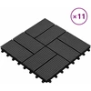 Terasinė Plytelė 11 pcs Juoda 30 x 30 cm MPK