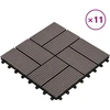 Terasinė Plytelė 11 pcs Tamsiai rudas 30 x 30 cm MPK