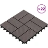 Terasinė Plytelė 22 pcs Tamsiai rudas 30 x 30 cm MPK