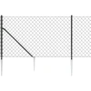 Tinklinė tvora su smaigais, antracito spalvos, 1,1x25m