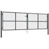 Tinkliniai sodo vartai, pilki, 400x175cm, galvanizuotas plienas
