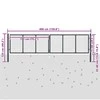 Tinkliniai sodo vartai, pilki, 400x125cm, galvanizuotas plienas