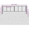 Tinkliniai sodo vartai, pilki, 400x150cm, galvanizuotas plienas
