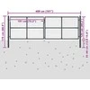 Tinkliniai sodo vartai, pilki, 400x175cm, galvanizuotas plienas