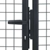 Tinkliniai sodo vartai, pilki, 400x125cm, galvanizuotas plienas