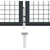 Tinkliniai sodo vartai, pilki, 400x125cm, galvanizuotas plienas