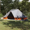 Tipi palapinė 10 asmeniui Pilka ir oranžinė tafta