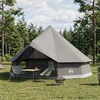 Tipi palapinė 10 asmeniui Ruda Pilka Poliesteris ir plienas