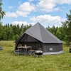 Tipi palapinė 12 asmeniui Ruda Pilka Poliesteris ir plienas