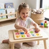 Dėlionė Tooky Toys Paėmęs žaislinis medinis galvosūkis, mokantis suskaičiuoti galvosūkį su kaiščių numeriais