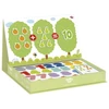 Tooky Toys Paėmęs žaislinis medinis magnetinis žaidimas Montessori galvosūkis vaikams, mokantis suskaičiuoti vaisius 81 el.
