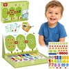 Tooky Toys Paėmęs žaislinis medinis magnetinis žaidimas Montessori galvosūkis vaikams, mokantis suskaičiuoti vaisius 81 el.