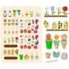 Tooky Toys TOOKY TOY Montessori medinis sodo vežimėlis 57 vnt.